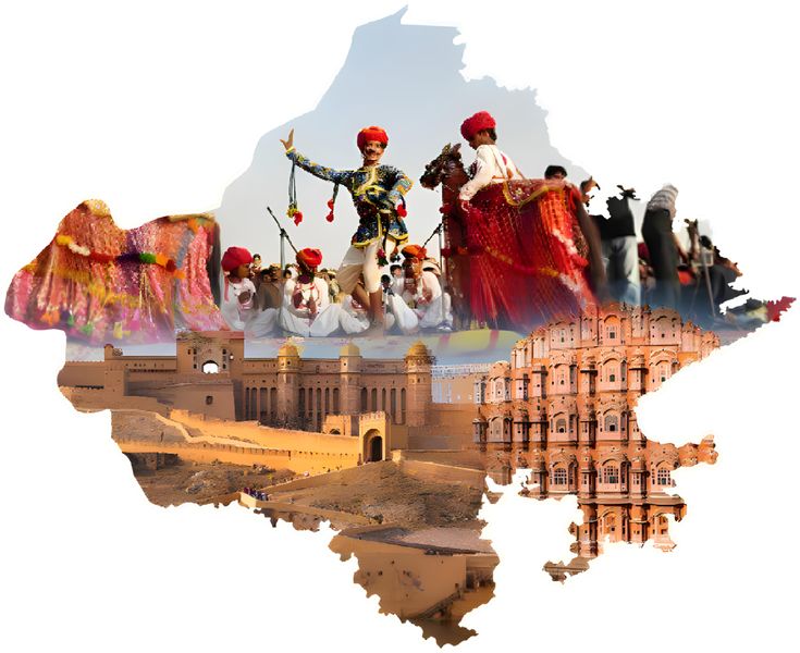 Scenic view representing the heritage and culture of Rajasthan tourism